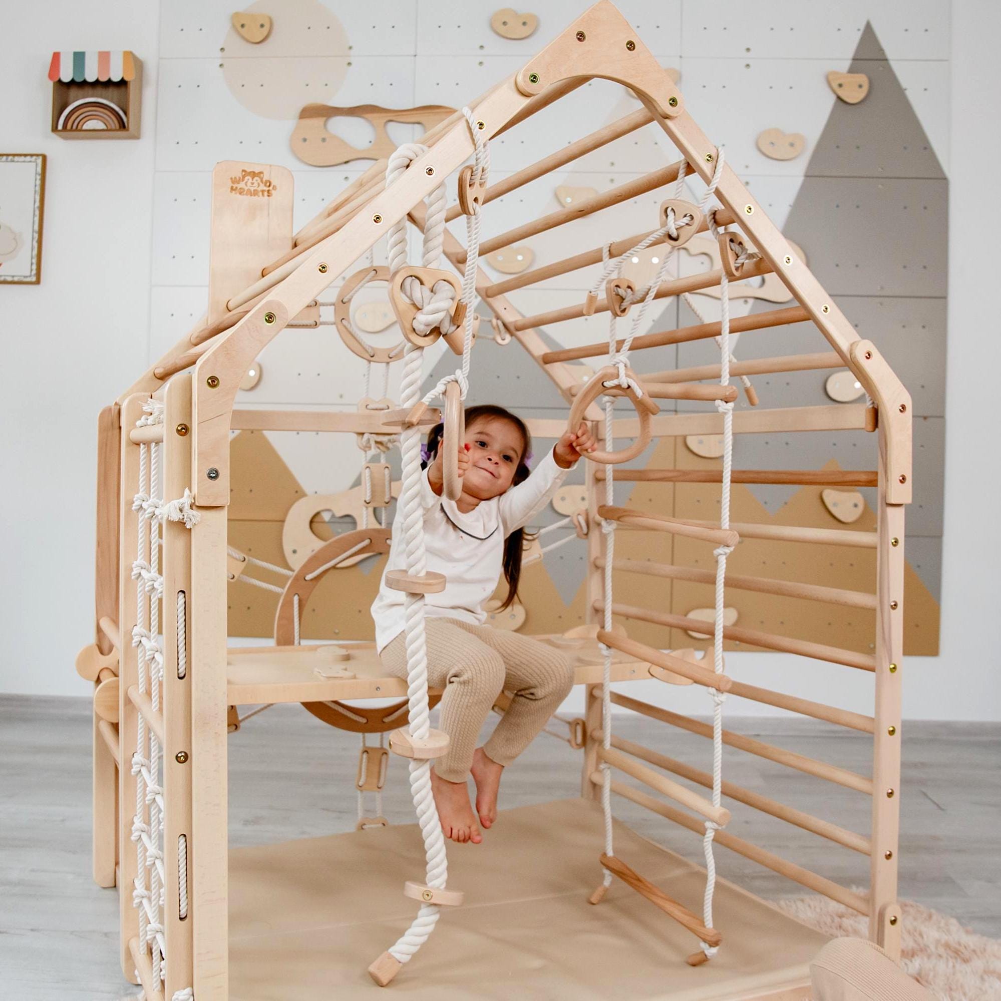 Rope Play Set for Kids Climbing Gym, Montessori Rope Bundle With ...