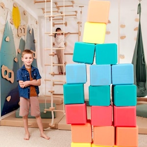Soft Foam Cubes for Kids – Creative Building Blocks Set for Toddlers, Modular Play Elements for Indoor Playroom
