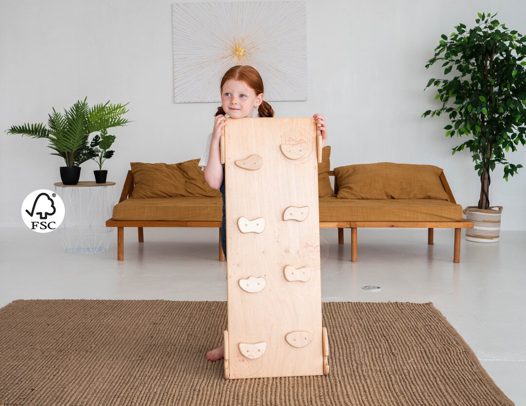 Standard Two-sided Climbing Ramp by Woodandhearts, Wooden Climber With ...
