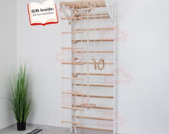 The Compact Wooden Wall Bars Combo, enjoy unlimited access to free fitness instructional videos. Free delivery & no hidden import tax