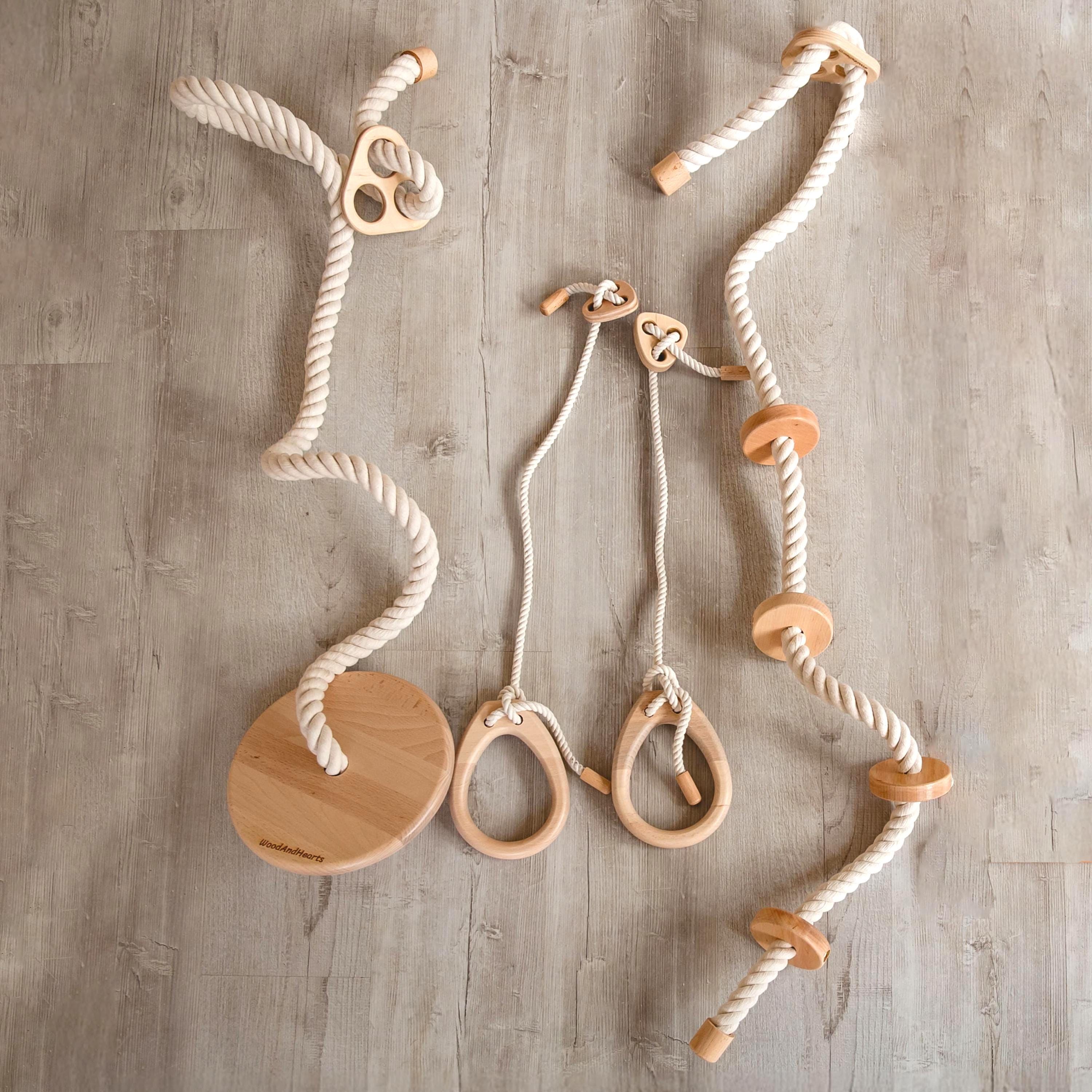 Rope Play Set for Kids Climbing Gym, Montessori Rope Bundle With ...