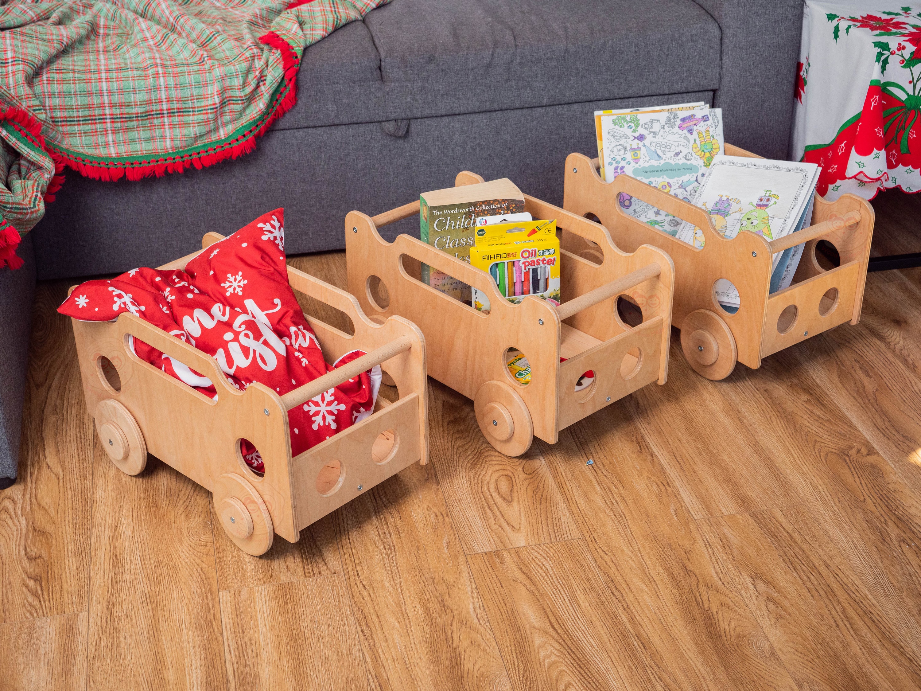 Caja Plástica Caja Con Ruedas Para Guardar Juguetes Caja Con