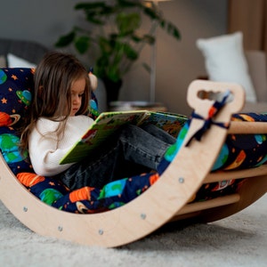 Montessori Arch with Cotton Cushion, Baby Gift Climbing Arch Pillow&Arch Rocker, Indoor Playground Soft Play Equipment, Climber Arch Cushion