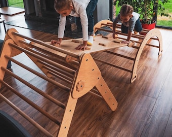 Montessori Climbing Set: Arch, Ramp & Triangle, Toddler Gym