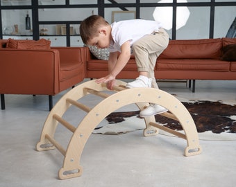 Large Climbing Arch by Woodandhearts, Montessori Climber for Modern Kids, Eco Kids Furniture