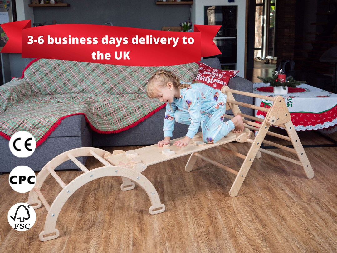 Indoor Climbing Frame Set by Woodandhearts, Climbing Triangle Climbing