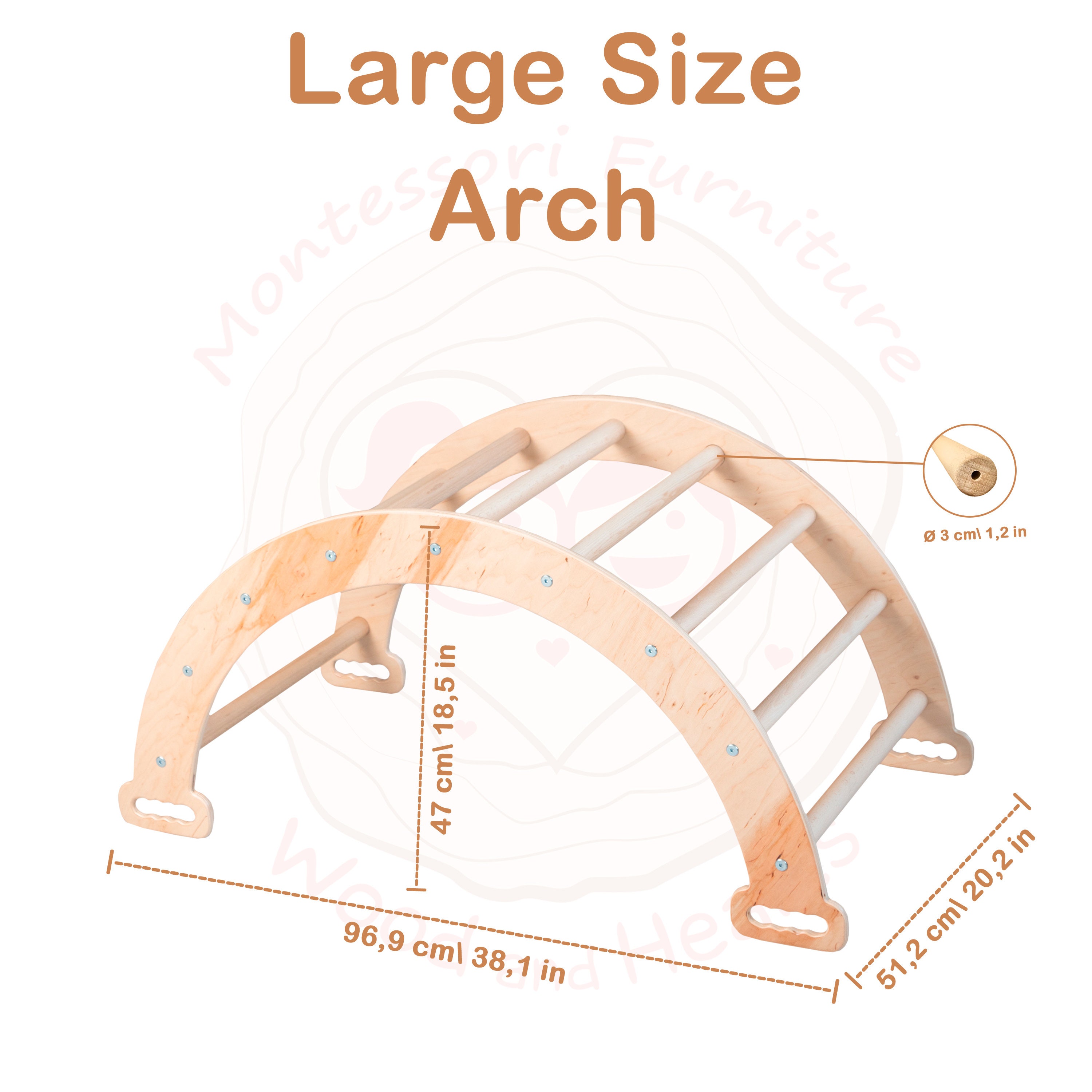 Large Climbing Arch with Accessory - WoodandHearts