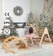 Set of three items Montessori WoodandHearts furniture Climbing Arch Toddler Ramp and Montessori Triangle Baby Climbing gym kletterdreieck 