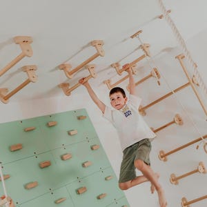 Klimgrepen voor kinderen, Monkey Bars, Binnenspeeltuin, Klimaccessoires, Montessorimeubels, Klimzaal, Decor speelkamer
