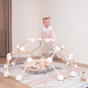 Spider Web, Indoor Climbing Dome, Montessori Play Gym, Baby Unique Gift, Toddler Climbing Gym, Waldorf Toys For 1 Year Old, Woodandhearts