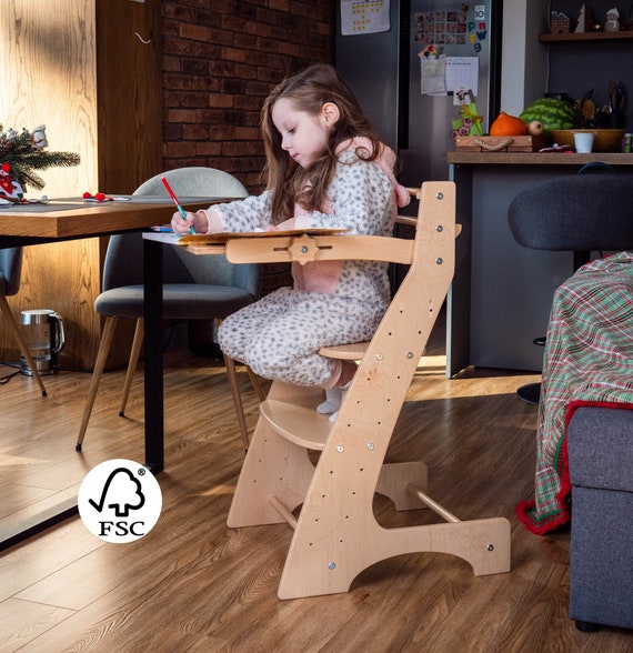 Montessori Baby Regolabile 2in1 Sedia da Scrivania Regalo per Bambini, Sedia  Multifunzionale Waldorf per Bambini con Scrivania Rimovibile Piano di  Lavoro in Legno -  Italia