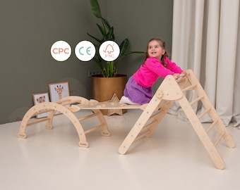 Kids room, Montessori climber, Kids furniture, Baby gift, Indoor playground, Climbing arch, Wooden Toys, Gift For kids toys