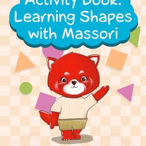 Libro di attività: Imparare le forme con Massori - PDF digitale/Attività Montessori divertenti, abbinamento dei colori, gioco creativo, carte Montessori