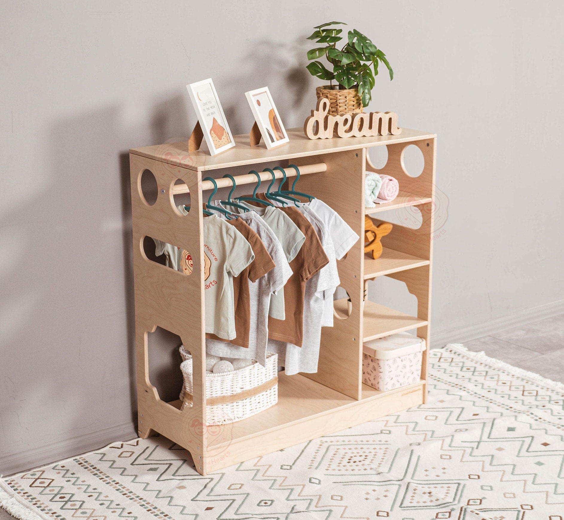 Wooden Clothes Hangers for Kids - WoodandHearts