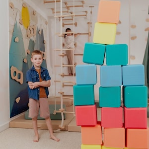 Soft Play Blocks for Kids, Soft Play Equipment, Playroom Decor, Pretend Play, Indoor Imaginative Play, Montessori Toddler Toys