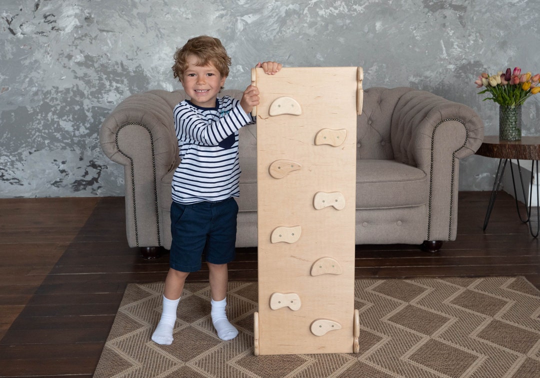 Small Two-sided Climbing Ramp by Woodandhearts, Kids Wooden Ladder ...
