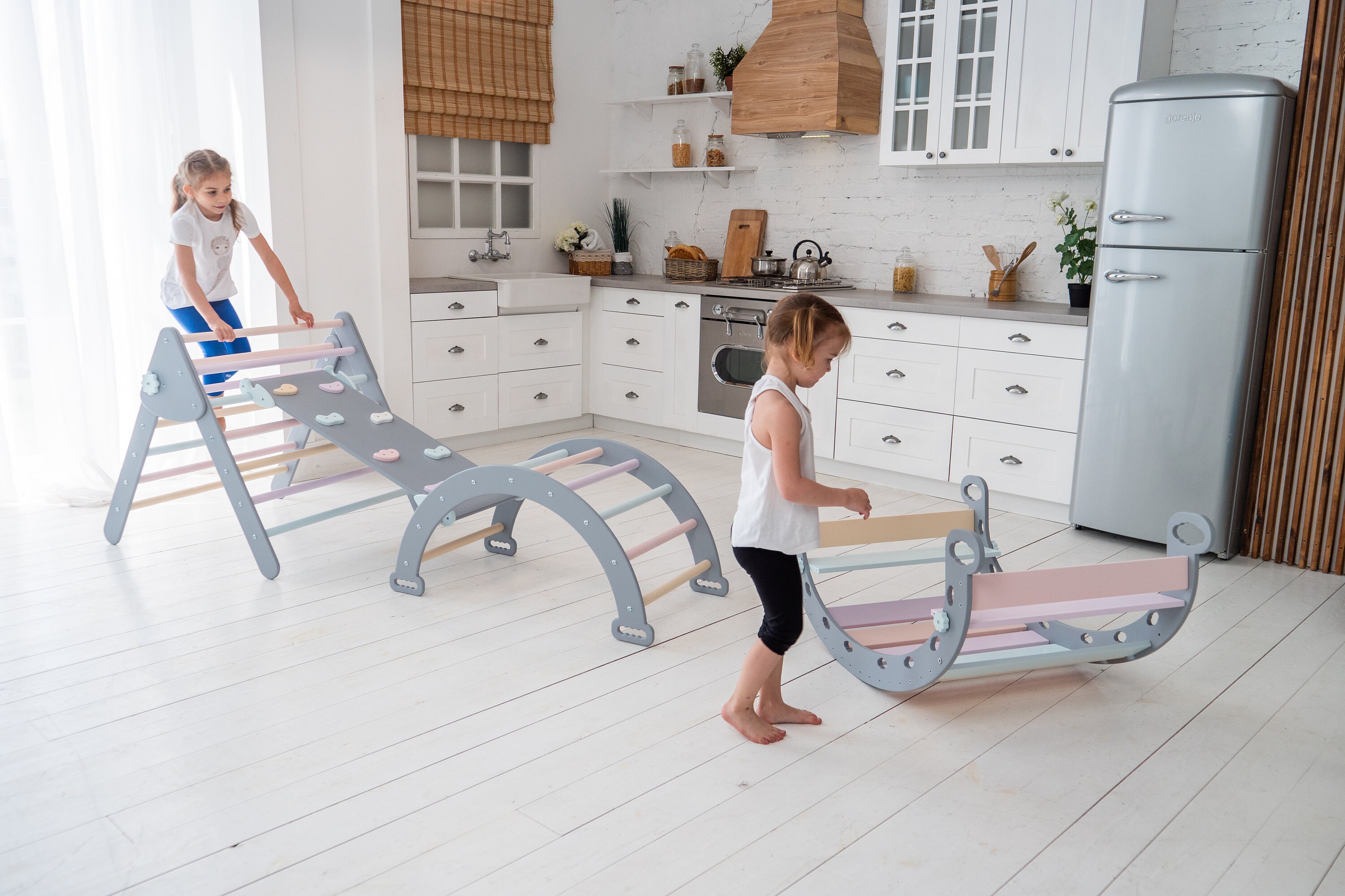 Christmas baby gift. SET climbing arch and climbing swing Balance board for Montessori toddler