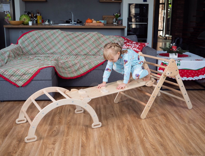 Indoor Climbing Frame Set by Woodandhearts Climbing Triangle Etsy
