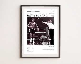 Sugar Ray Leonard, 18x24" Poster FHD Wanddekoration Wandbehang, Wandkunst, Museumsposter, Digitaler Download, Digitaldruck, Boxposter