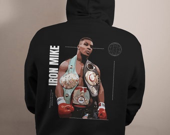 Iron Mike Tyson Retro Design 90's Style Unisex College Hoodie Multiple Colors