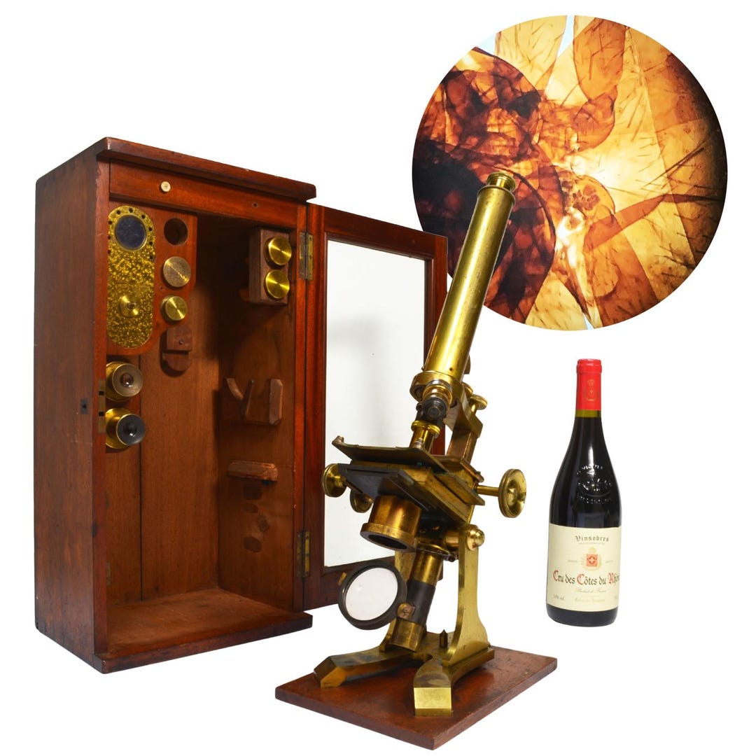 19th Century Bar Limb Microscope, Large Proportions, Super Example ...