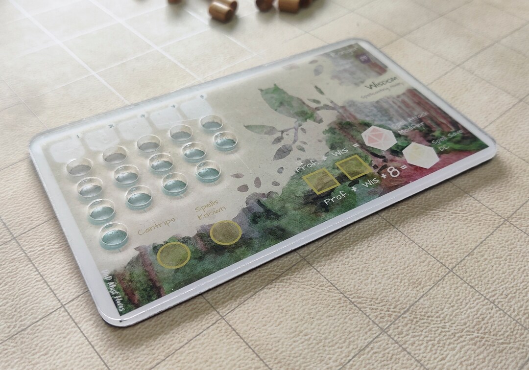 Ranger Spell Slot Tracker Dnd 5e Acrylic Etsy