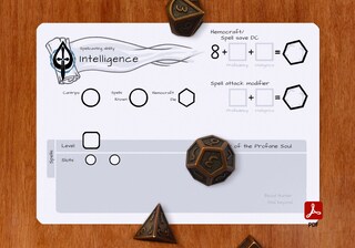 Tracker Incantesimi Per D&D – 22 Colori, Slot Magia Per Stregoni E Fortunati