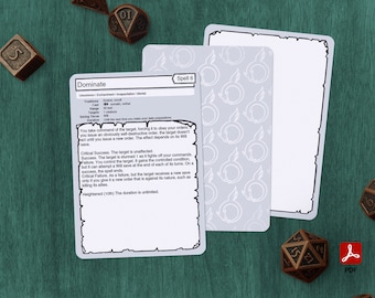Spell Cards - Pathfinder 2e | PDF | Fillable