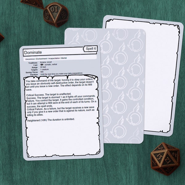 Spell Cards - Pathfinder 2e | PDF | Fillable