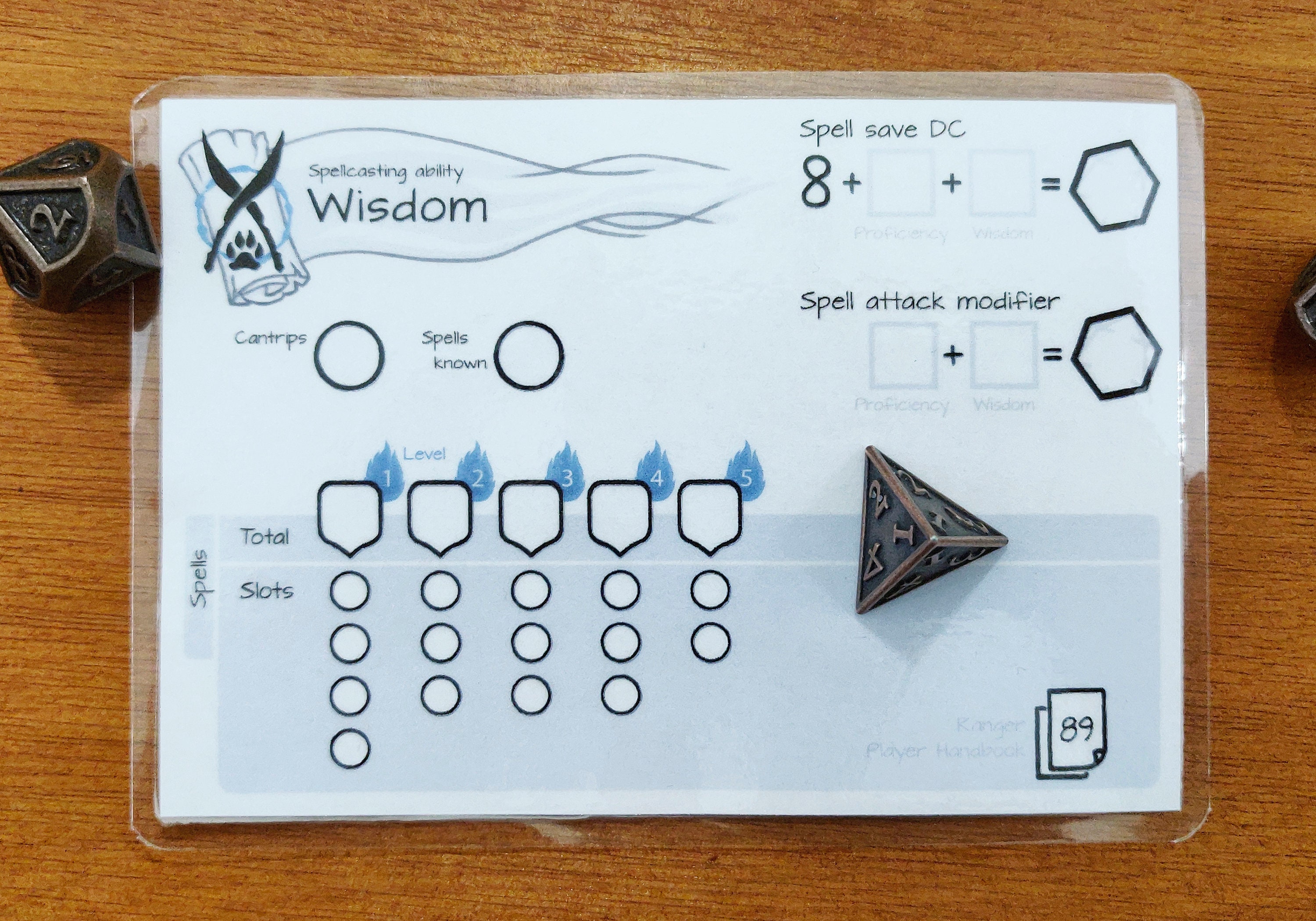 Ranger Spell Slot Tracker Dnd 5e PDF Etsy