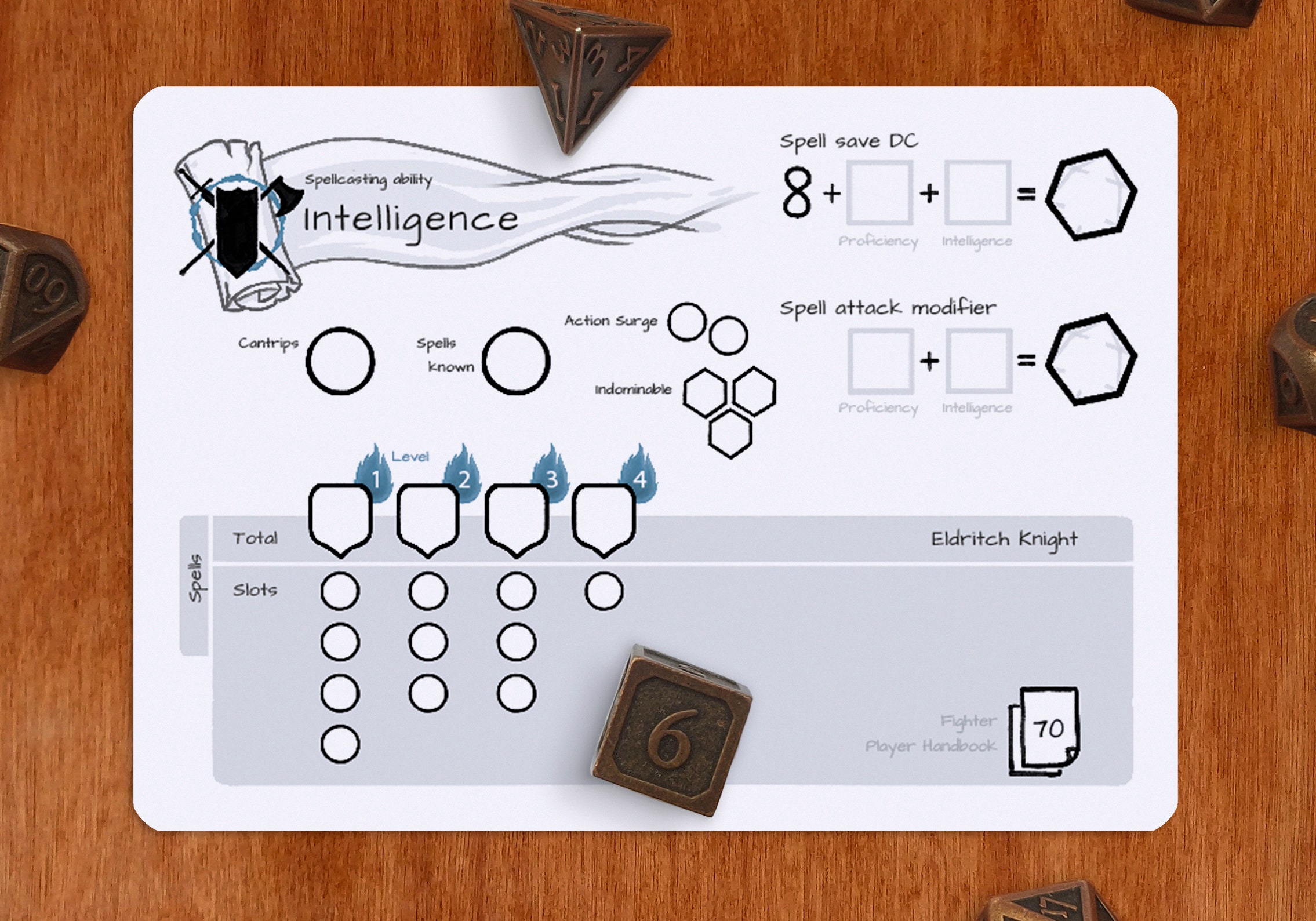 Fighter Spell Slot Tracker Dnd 5e PDF - Etsy