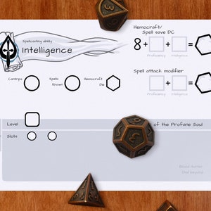 Blood Hunter Spell Slot Tracker – DnD 5e | PDF