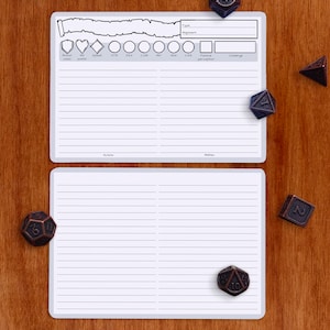 Monster Cards With Lines - Dnd 5e | PDF | Fillable | Same Size as the ...