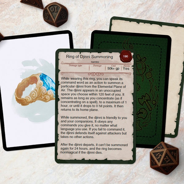 Dnd Pdf Item Cards Etsy