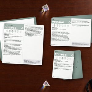 DnD Monster Cards 5e & 5.5e | Fill In Online, Print at Home | Stat Block Cards, 3 Sizes