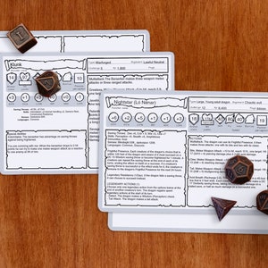 Monsterkarten - DnD 5e | PDF | Befüllbar | Gleiche Größe wie die offizielle