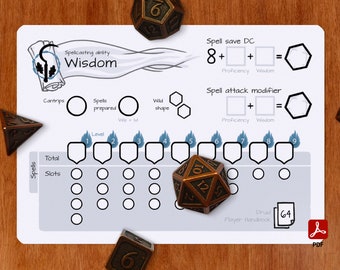 Dungeon Master Spell Slot Tracker Dnd 5e PDF - Etsy