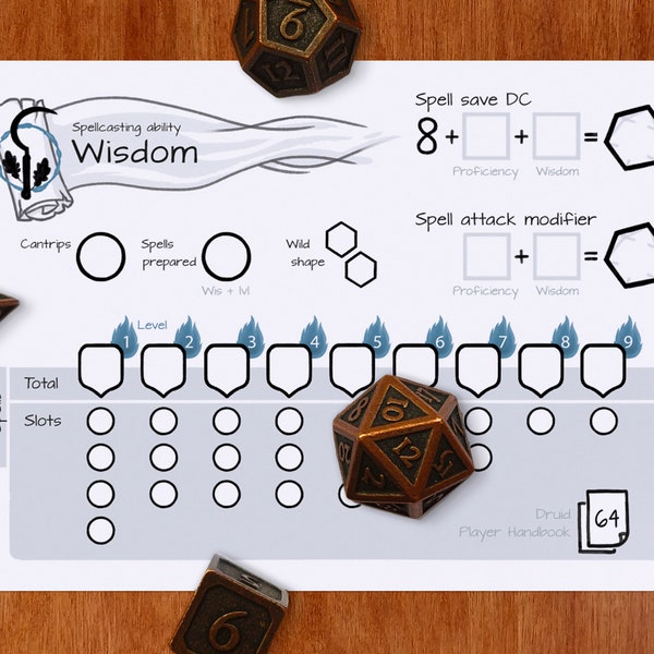 Druid Spell Slot Tracker – DnD 5e | PDF