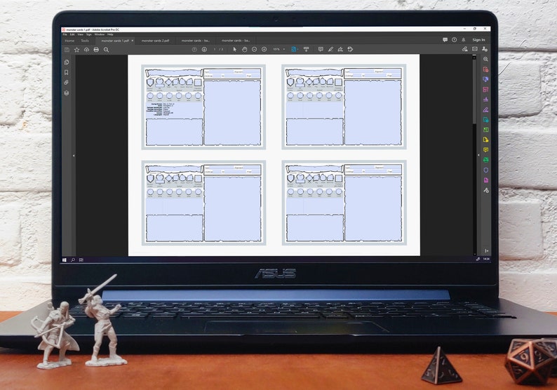 Monster Cards Dnd 5e PDF Fillable Same Size as the - Etsy