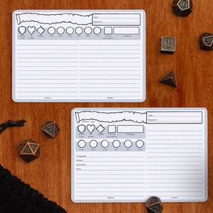 Cartes Monstre avec des lignes - D&D 5e | PDF | À remplir | Même taille que l'officiel