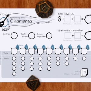 Bard Spell Slot Tracker – DnD 5e | PDF