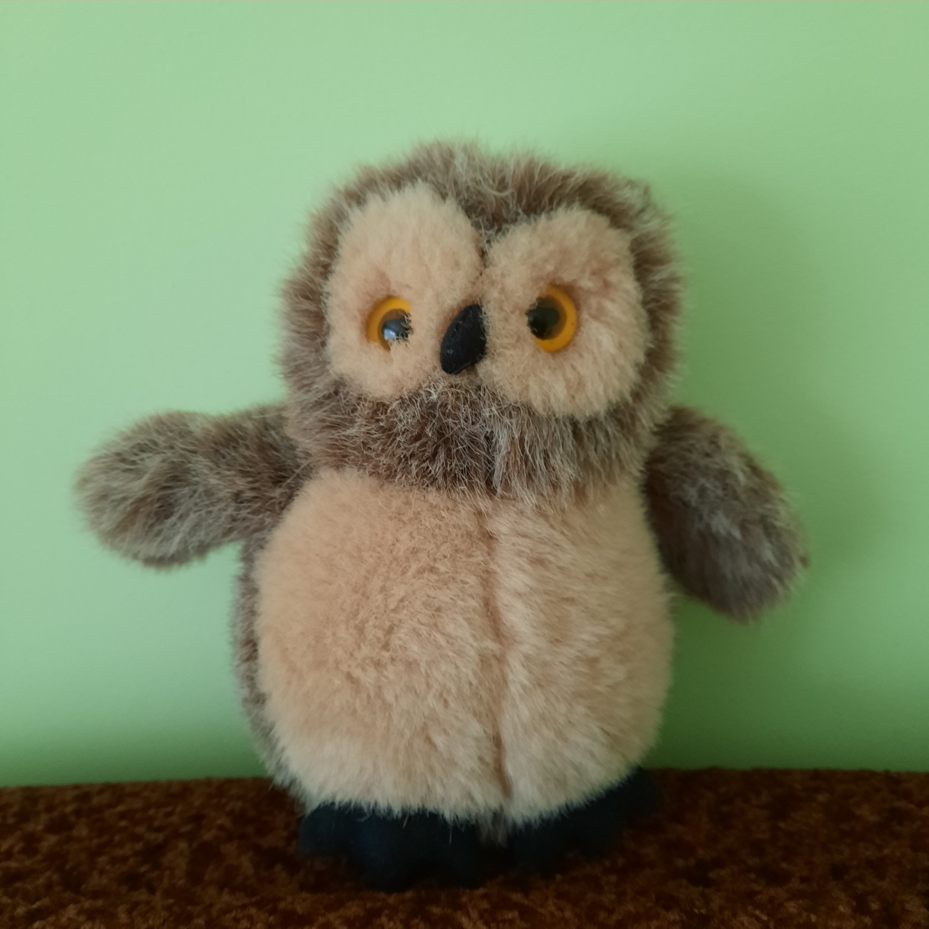 Vintage Owl Stuffie Owl Stuffed Owl toy Soft Toys Soft Owl Plush 7.5"/ 19 cm Beautiful Owl Toys