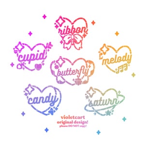 CUSTOM Special Heart Holographic Decal Stickers / cute kpop custom decal for all lightsticks!~ & laptop, phone, journal, polco deco