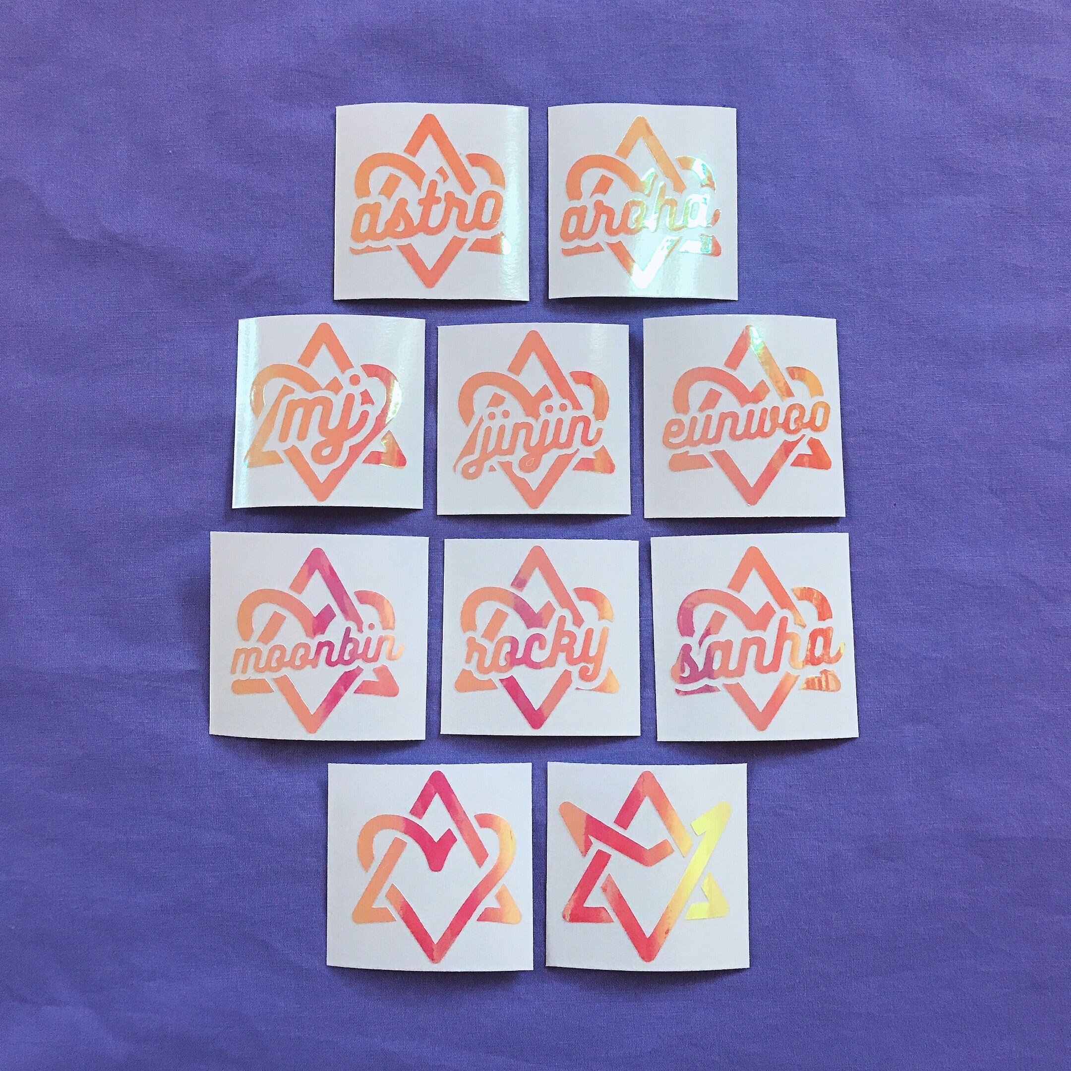 ASTRO AROHA Heart Holographic Lightstick Decal Sticker