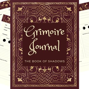 Grimoire spell Paper Journal Printable PDF Pages. Book of - Etsy