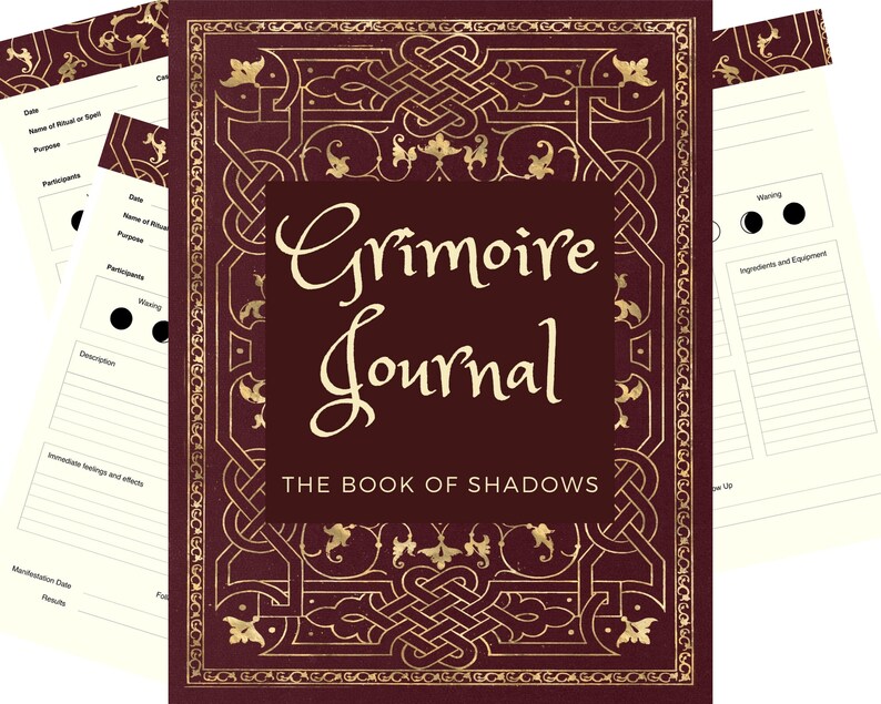 Grimoire Spell Paper Journal Printable PDF Pages. Book of | Etsy