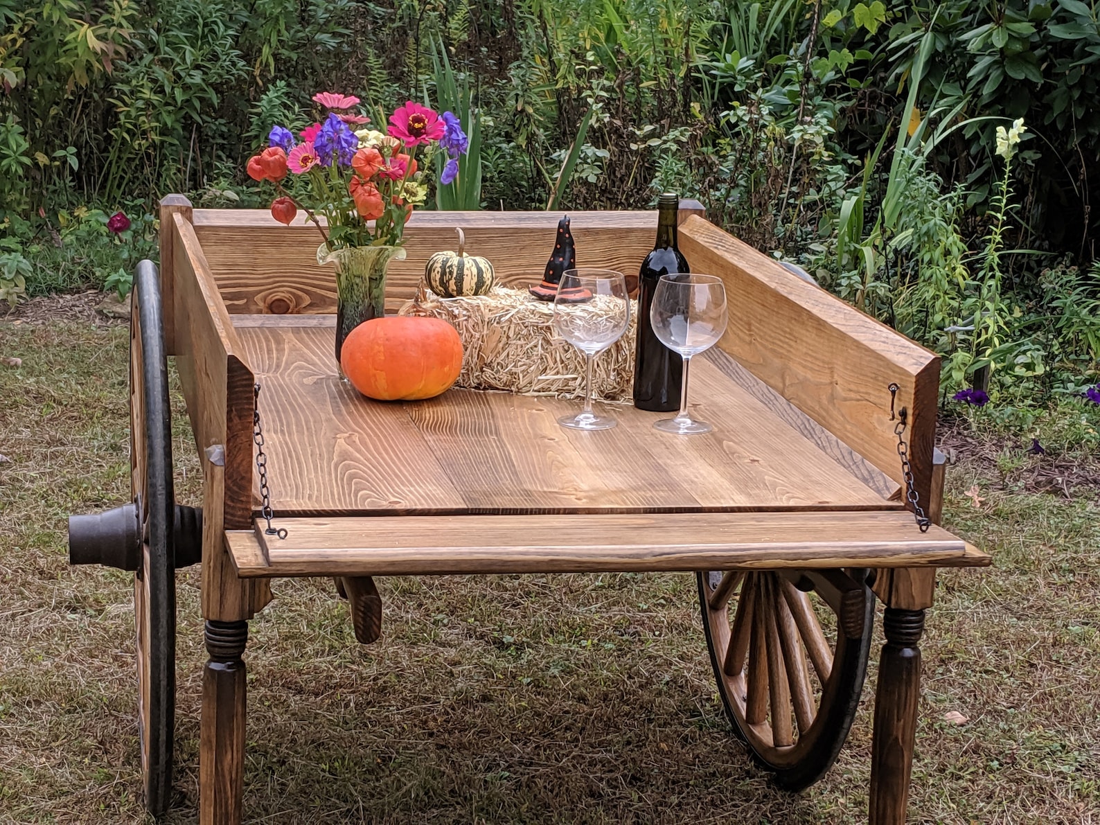 Handmade Peddler's Cart Bar Cart Etsy