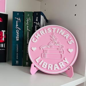 Letrero de biblioteca / Decoración de libros / Decoración de libros