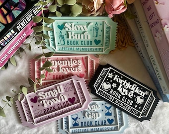 Entrada para amantes de los libros / Entrada para clubes de lectura / Decoración de estantería / Decoración literaria / Libros románticos / Ratón de biblioteca / Amante de los libros