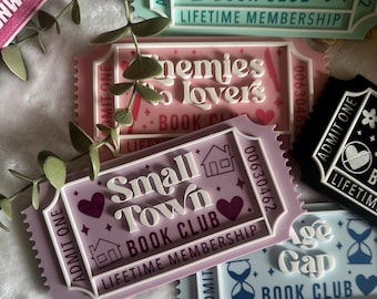 Entrada para amantes de los libros / Entrada para clubes de lectura / Decoración de estantería / Decoración literaria / Libros románticos / Ratón de biblioteca / Amante de los libros